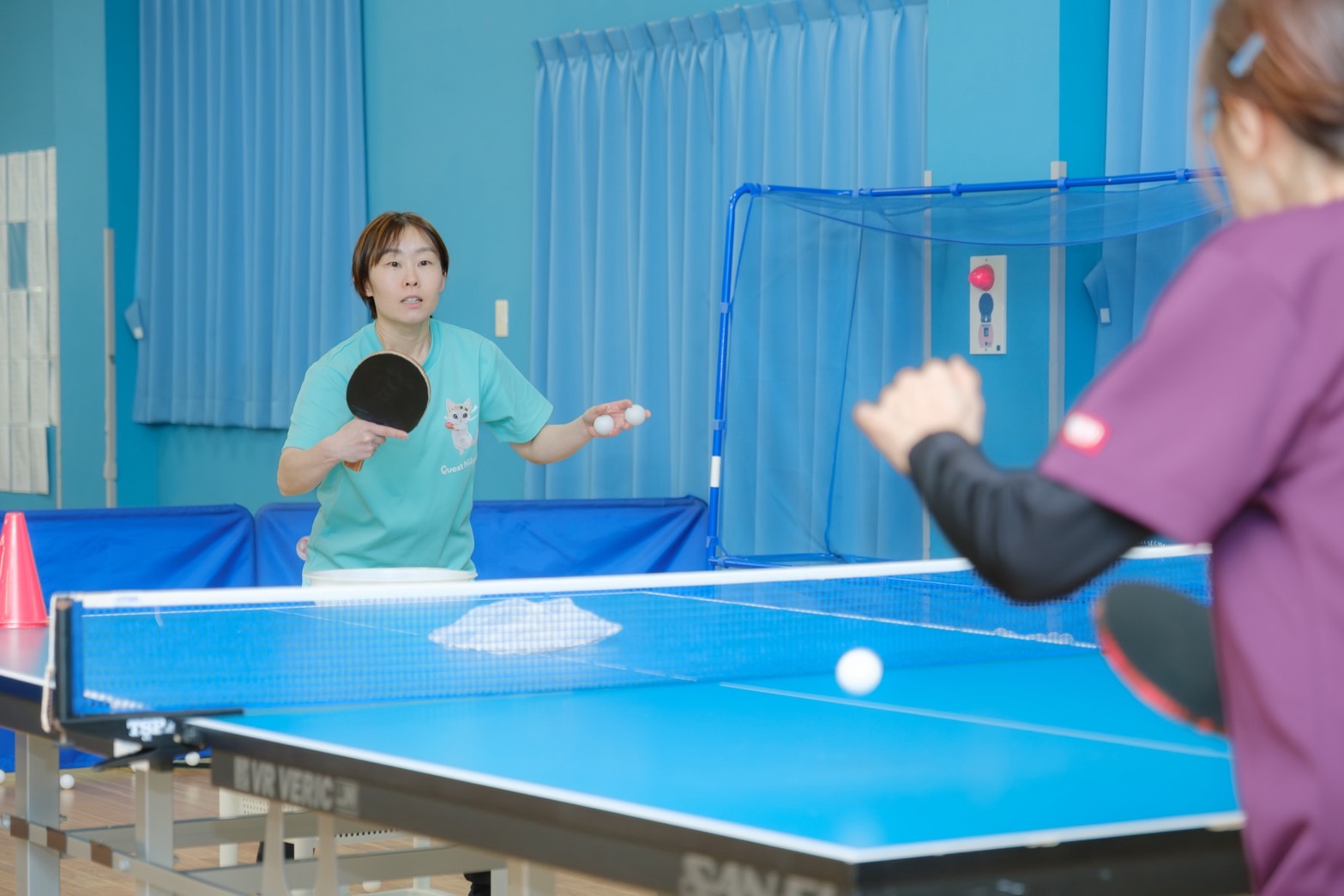 ラリー中の指導